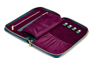 SCHMUCK CLUTCH col. emerald-blackberry