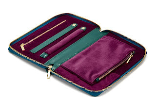 SCHMUCK CLUTCH col. emerald-blackberry
